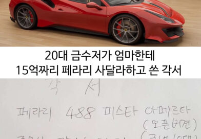 20살 금수저가 페라리 받는 대신 쓴 각서